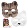 Abaodam 2pcs Fox Masquerade Masks Soft Furry Animal Party Cosplay Mask with Elastic Band for Halloween Costume Comfortable Fit Lightweight Design view 1