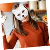 Abaodam 2pcs Fox Masquerade Masks Soft Furry Animal Party Cosplay Mask with Elastic Band for Halloween Costume Comfortable Fit Lightweight Design view 3
