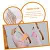 TOYANDONA 8pcs Miniature Wood Doll Clothes Hangers Doll Garment Hangers for Neat Wrinkle Storage Smooth Edges Protect Delicate Clothes Dollhouse Furniture Accessory view 2