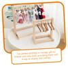 TOYANDONA 8pcs Miniature Wood Doll Clothes Hangers Doll Garment Hangers for Neat Wrinkle Storage Smooth Edges Protect Delicate Clothes Dollhouse Furniture Accessory view 3