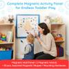 Playscapes Magnetic Toddler Activity Wall Panel Toy  Interactive Wall Busy Board  Melamine Frame & Acrylic Panel with 2 Wands  Easy Installation, No Loose Pieces, Easy-to-Clean  Funny Face, Blue view 2