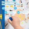 Playscapes Magnetic Toddler Activity Wall Panel Toy  Interactive Wall Busy Board  Melamine Frame & Acrylic Panel with 2 Wands  Easy Installation, No Loose Pieces, Easy-to-Clean  Funny Face, Blue view 3