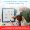 Playscapes Magnetic Toddler Activity Wall Panel Toy  Interactive Wall Busy Board  Melamine Frame & Acrylic Panel with 2 Wands  Easy Installation, No Loose Pieces, Easy-to-Clean  Tic Tac Toe, Blue view 2