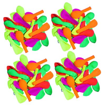BESPORTBLE 100pcs Neon Glow Balloons Latex Luminous Glow Dark Party Decorations for Weddings Birthdays Graduations Showers Indoor Outdoor Use