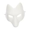 Abaodam DIY White Blank Fox Mask for Halloween Masquerade Cosplay Party Paintable Unpainted Fox Face Mask for Women and Handcrafted Costume Accessory Creative Craft Gift view 1