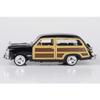 1949 Woody Wagon 1:24 Scale Diecast Model by Motormax Black and Brown 73260AC-BK view 2