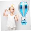 Unomor 10pcs Blue Hot Air Balloon Foil Balloons for Birthday Party Decorations for Photo Backdrop and Celebration Events view 4