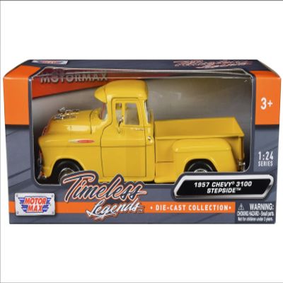 1957 3100 Pickup -1:24 Scale Diecast Model Truck by Motormax (Yellow)