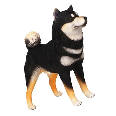 Abaodam Realistic Dog Statue Plastic Figurine Home Animal Decoration for Indoor Garden Gift with Craftsmanship and Lightweight Design