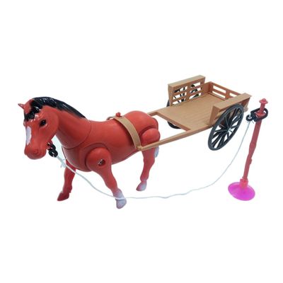 Toyvian Electric Horse and Cart Educational for Rotating Plaything Safe Smooth and Decoration Random Color