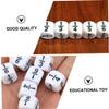 Abaodam 12pcs Educational Fractional Dice Teaching Cubes for Math Learning and Parent Interaction White Rounded Dice for Addition Subtraction Games and Party Props view 2