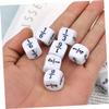 Abaodam 12pcs Educational Fractional Dice Teaching Cubes for Math Learning and Parent Interaction White Rounded Dice for Addition Subtraction Games and Party Props view 4