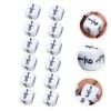Beaupretty 12pcs Fractional Dice Educational for Creative Arithmetic Dice for Math Learning Parent Interaction and Party Props White Color Classroom Teaching Tool view 2