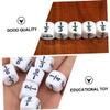Beaupretty 12pcs Fractional Dice Educational for Creative Arithmetic Dice for Math Learning Parent Interaction and Party Props White Color Classroom Teaching Tool view 4