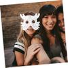 Abaodam 6pcs White Paper Blank Masks with Elastic String DIY Masquerade Cosplay Party Masks for Birthday Carnival School Craft Painting view 3