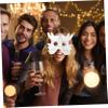 Abaodam 6pcs White Paper Blank Masks with Elastic String DIY Masquerade Cosplay Party Masks for Birthday Carnival School Craft Painting view 4