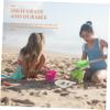 Abaodam Portable Silicone Sand Sifter for Handheld Beach Plaything with Safe Healthy Material for Sand Pool Garden and Snow Outdoor Fun view 4