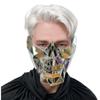 Beyond Collectibles Futuristic Polygon Mirror Geometric Skull Mask Half Face Mask (Silver) view 1