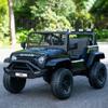 12V 7AH 4WD Kids Ride-On Truck, Electric Off-Road Car with Remote & Pedal Control, LED Lights, Music, USB, Safety Belt, 4-Wheel Suspension, Adjustable Speeds, Outdoor Gift for Boys Girls, Black view 2