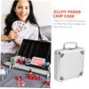 KESYOO Portable Poker Chip Case with Large Capacity and Buckle Lock Handheld Storage Box for Poker Cards and Chips Organizer Alloy Carrying Container for and Blackjack view 4