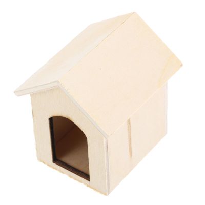 Abaodam Miniature Dog House Model Small Dollhouse Adornment Smooth Surface Decorative for Role Play and Photo Props