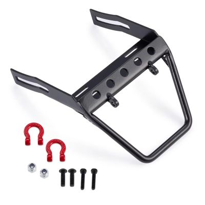 For Wrangler For Axial For SCX10 90047 1/10 RC Crawler Car Metal Front Bumper With Tow Shackles Upgrade Parts RC Parts(Size2)