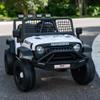 12V 7AH 4WD Kids Ride-On Truck, Electric Off-Road Car with Remote & Pedal Control, LED Lights, Music, USB, Safety Belt, 4-Wheel Suspension, Adjustable Speeds, Outdoor Gift for Boys Girls, White view 2