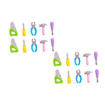 Abaodam 4 Sets Cartoon Tool Erasers for Portable Lightweight Stationery with Lovely Repair Pliers Design and Easy to Use for School Classroom and Gift Collections Random Color