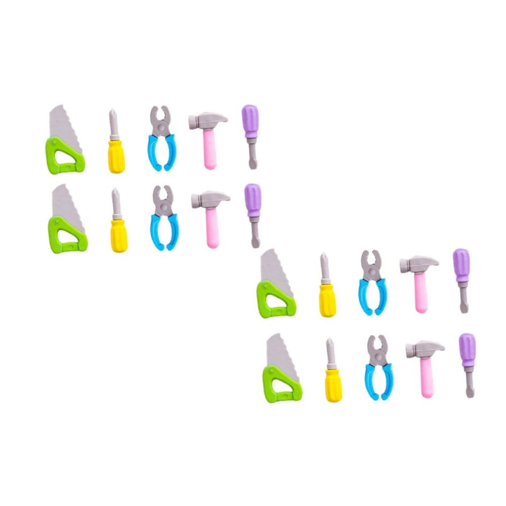 Abaodam 4 Sets Cartoon Tool Erasers for Portable Lightweight Stationery with Lovely Repair Pliers Design and Easy to Use for School Classroom and Gift Collections Random Color