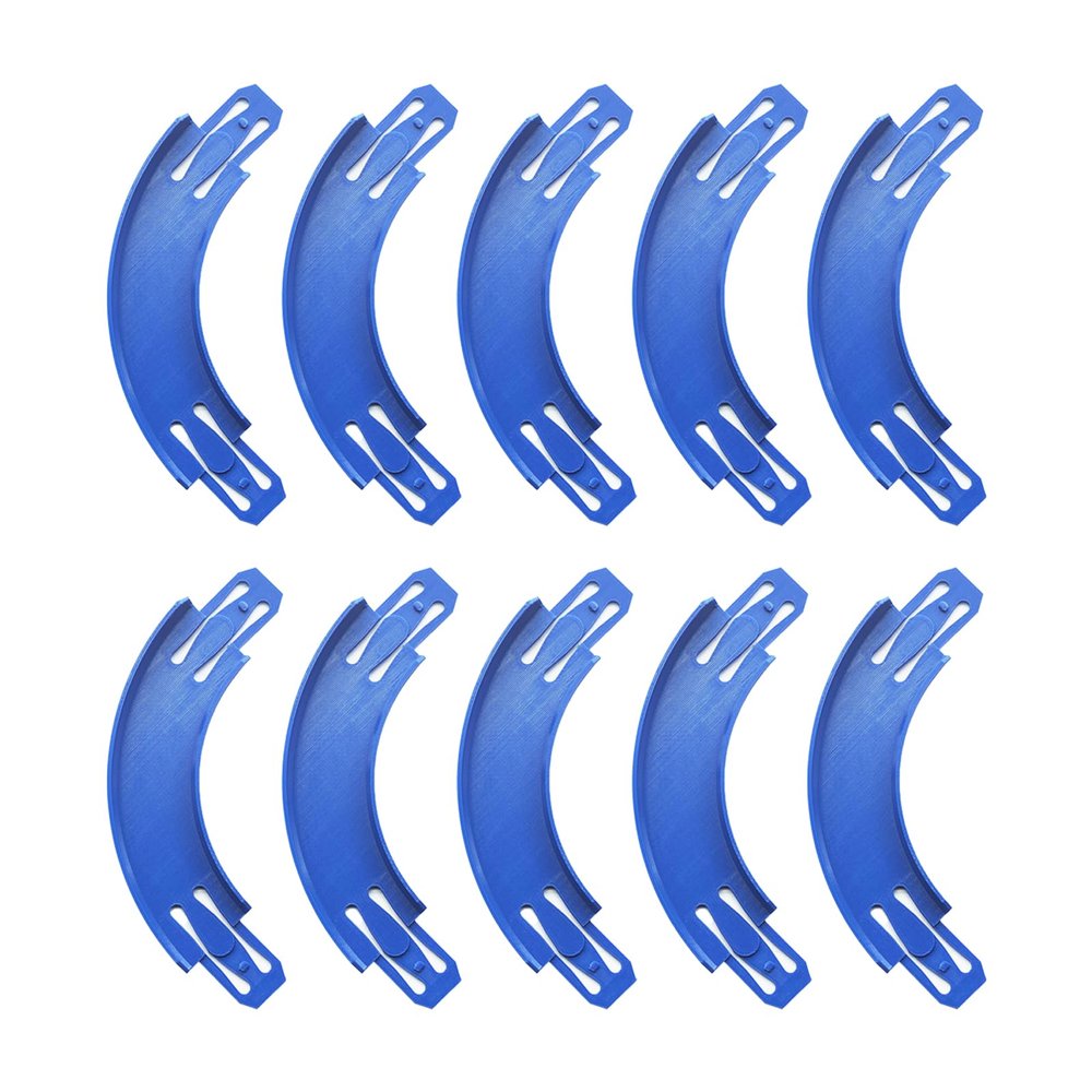 Racetrack Connectors Compatible with Hot Wheels,90 Degree Banked Turn,10 PacksUpgrade Edition (Blue)