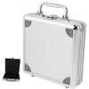 Abaodam Large Capacity Alloy Poker Chip Case with Handle Portable Poker Cards Carrying Box with Compartment Organizer Cards and Dice Storage view 1