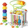 Aprilwolf Montessori Sensory Cube for Toddlers 18 Months + | Educational Activity Center with Elastic Sides | Baby Learning Toys, Wonderful Gift for Birthday Boys & Girls view 1
