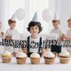12 PCS Happy Birthday Cake Toppers, Black Glitter Celebration Cake Decor, Suitable Cake Decoration Supplies for All Ages view 2
