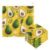 CUPADA 3 Pack Baby Washcloths Muslin Face Towels Avocado Pattern with Flowers Absorbent Soft Burp Wipe Towel Wash Wipes Infant Newborn Washcloth view 1
