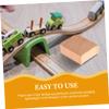KESYOO 6pcs Wooden Train Track Bridge Supports for Train Portable Lightweight Beech Wood for Raised Railway Layouts Enhance Stability and Motor Skills Compatible with Standard Bridges view 4