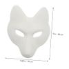 Beaupretty 4pcs White Fox Masks DIY Paintable Blank Masquerade Masks for Women Prom Party Kits for Hand Painting and Creative Costume Accessories view 2