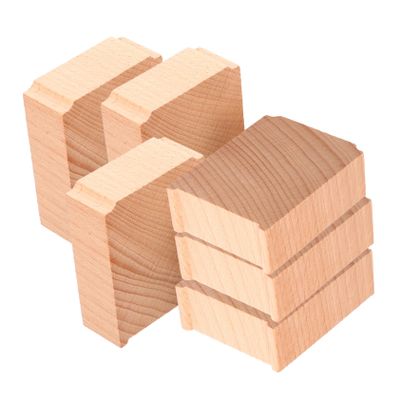 BESPORTBLE 6pcs Wooden Train Track Bridge Supports Risers Train Bridge Elevation Accessories for DIY Play Compatible with Major Brands