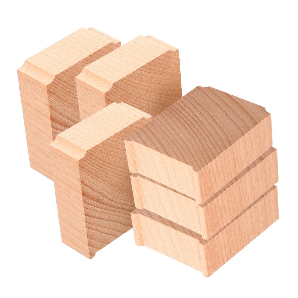 BESPORTBLE 6pcs Wooden Train Track Bridge Supports Risers Train Bridge Elevation Accessories for DIY Play Compatible with Major Brands