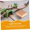 BESPORTBLE 6pcs Wooden Train Track Bridge Supports Risers Train Bridge Elevation Accessories for DIY Play Compatible with Major Brands view 4