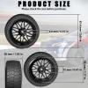 4PCS 1/10 RC On Road Tires and Wheels, Soft Rubber Touring Tires Foam Insert and Nylon Wheels with 12mm Hex Fits for 1/10 Tamiya HPS HPI KYOSHO Traxxas XV02 XV01 TT01 TT02 PTG2 A959 On Road Tyres view 2