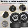 4PCS 1/10 RC On Road Tires and Wheels, Soft Rubber Touring Tires Foam Insert and Nylon Wheels with 12mm Hex Fits for 1/10 Tamiya HPS HPI KYOSHO Traxxas XV02 XV01 TT01 TT02 PTG2 A959 On Road Tyres view 4