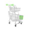 TOYANDONA Miniature Double Layer Supermarket Cart Alloy and Abs Small Shopping Trolley Home and Office Decor Holidays and Parties view 1