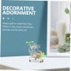 TOYANDONA Miniature Double Layer Supermarket Cart Alloy and Abs Small Shopping Trolley Home and Office Decor Holidays and Parties view 4