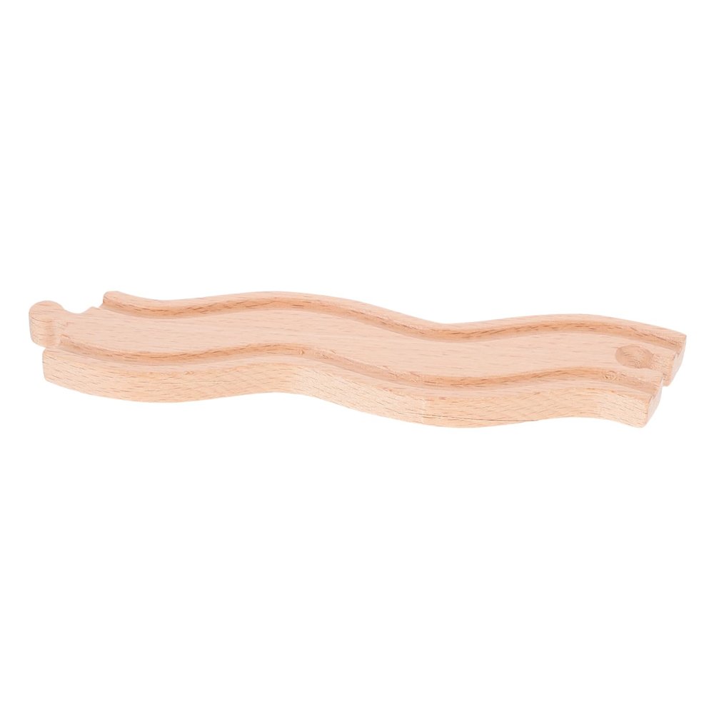 Beaupretty Wooden Train Track Expansion for DIY Snake Shaped Railway Accessories Fine Motor Skill Development Compatible with Major Wooden Imaginative Play Enhancer