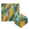 CUPADA 5 Pack Baby Washcloths Muslin Face Towels Corn Leaves Pattern Blue Absorbent Burp Wash Wipes Soft Towel for Newborn Infant view 1