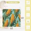 CUPADA 5 Pack Baby Washcloths Muslin Face Towels Corn Leaves Pattern Blue Absorbent Burp Wash Wipes Soft Towel for Newborn Infant view 2