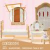 36Pcs Dollhouse Furniture Set,Miniature 1:12 Scale Dolls House Accessories with Cat,Dog,Kitchen, Dining Room, Living Room,Bedroom for Playhouse Toy(Beige) view 3