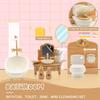 36Pcs Dollhouse Furniture Set,Miniature 1:12 Scale Dolls House Accessories with Cat,Dog,Kitchen, Dining Room, Living Room,Bedroom for Playhouse Toy(Beige) view 4