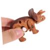 Abaodam 4Pcs Wind Up Dinosaur Triceratops Brown Clockwork Spring Walking for Boys Safe Smooth Surface view 3