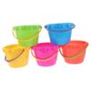Beaupretty 5Pcs Sand Buckets Portable Beach with Handles Bright Colors Lightweight for Seaside Play Garden Use Promotes Creativity and Social Skills Random Color view 1
